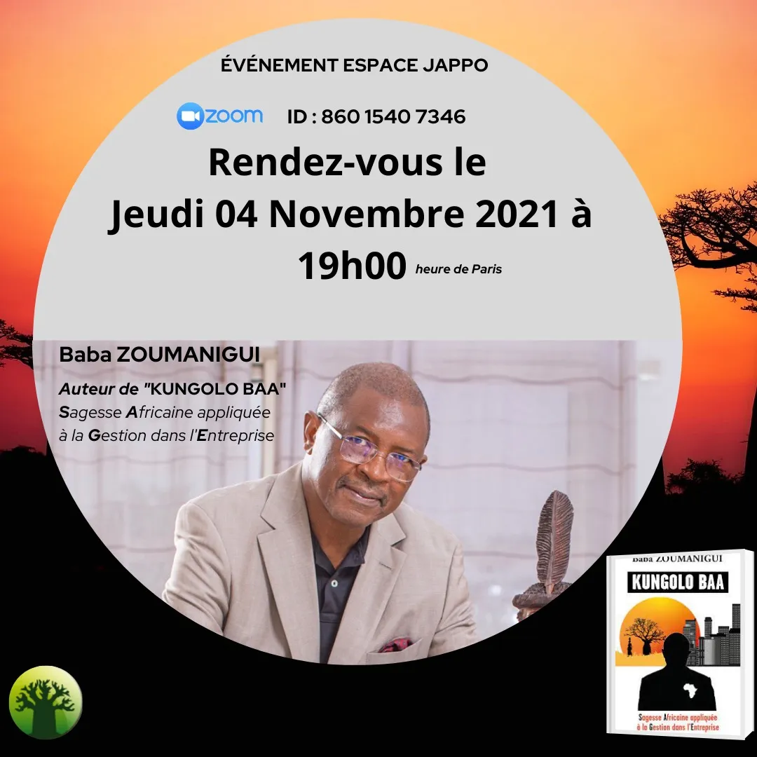 Affiche du webinar du 4 novembre 2021 avec Baba Zoumanigui